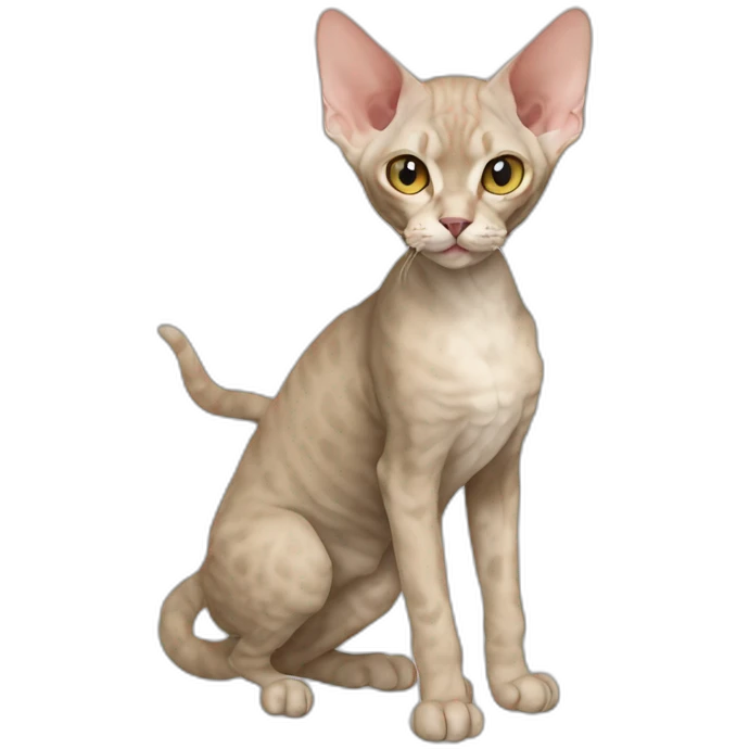 Devon Rex full body emoji