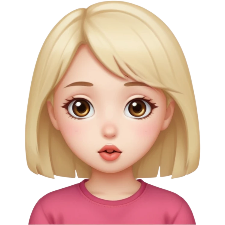 Kissy face anime style emoji