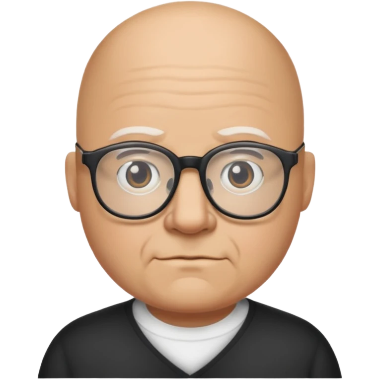 a big bald guy with glasses names lester griel emoji