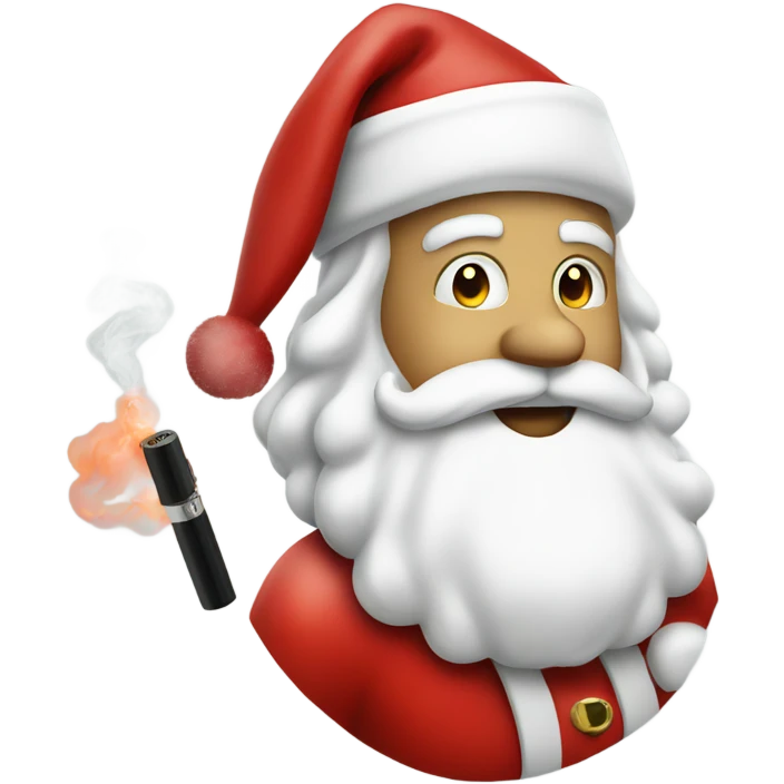 Santa with an ecig emoji