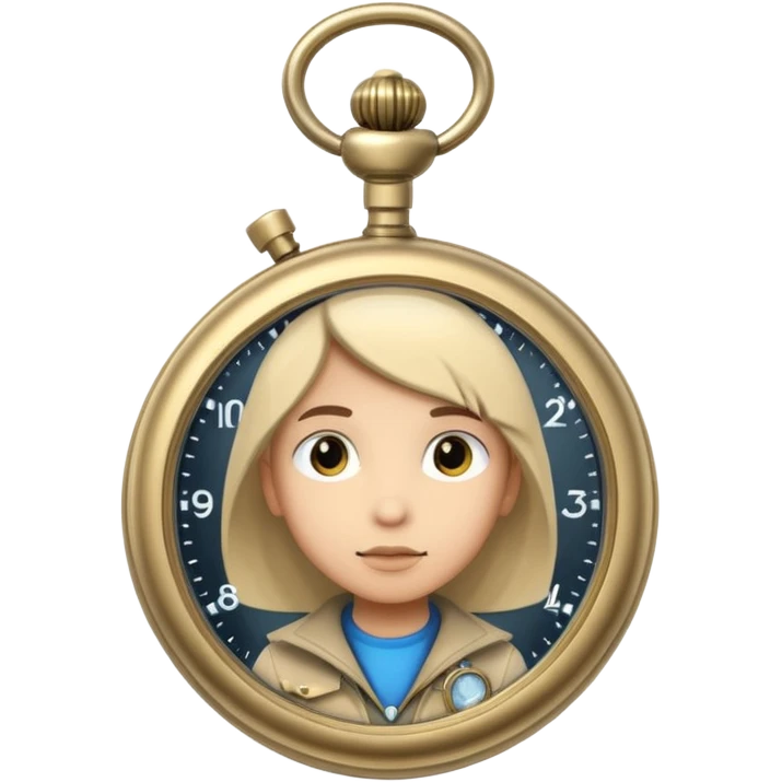 future Explorer with futuristic pocket watch emoji