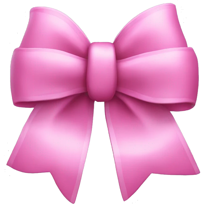 Pink bow 3d emoji