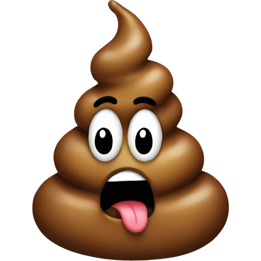 poop, shocked, wearing birthday hat emoji