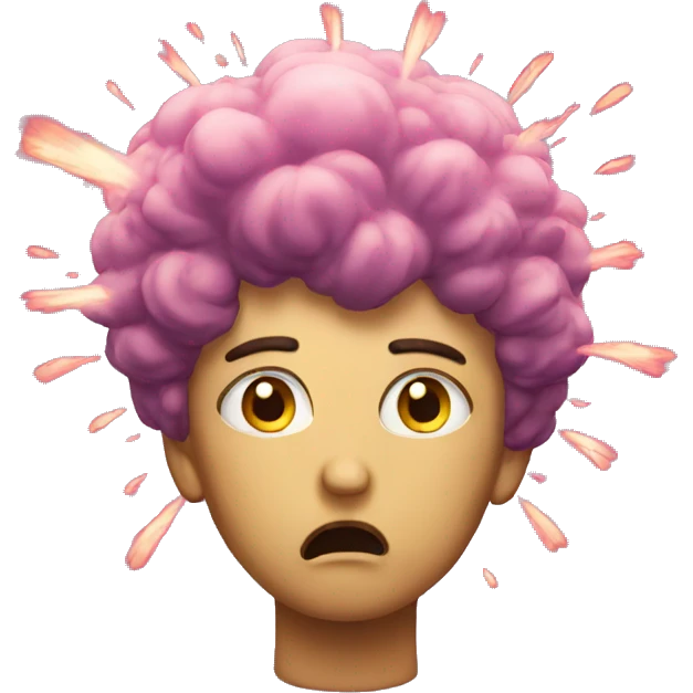 sad mind explosion emoji