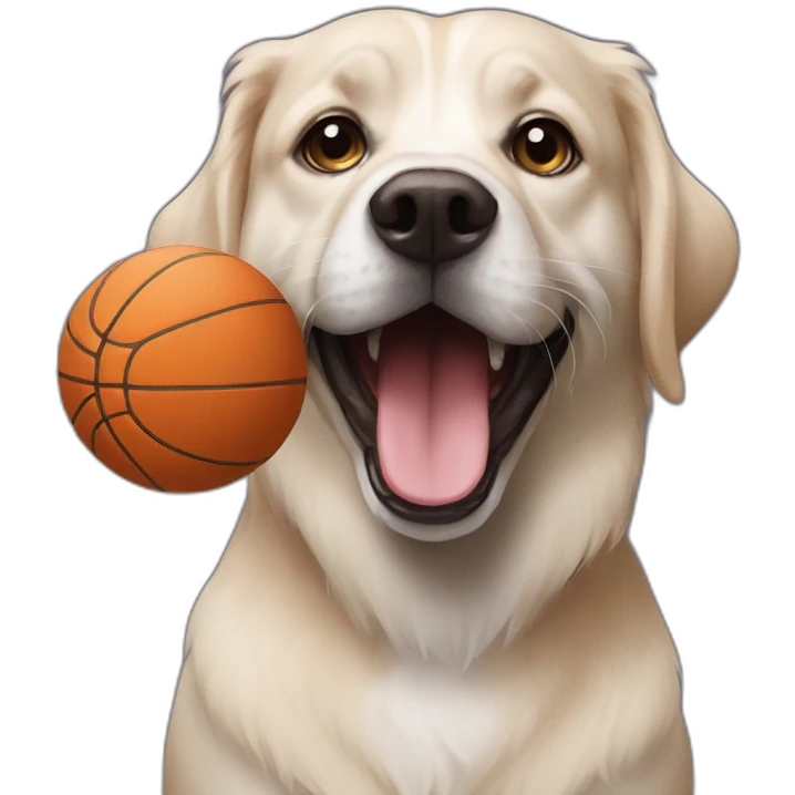dog ball in mouth emoji