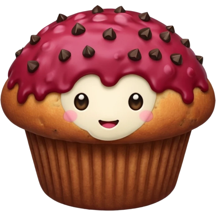 burgundy muffin emoji
