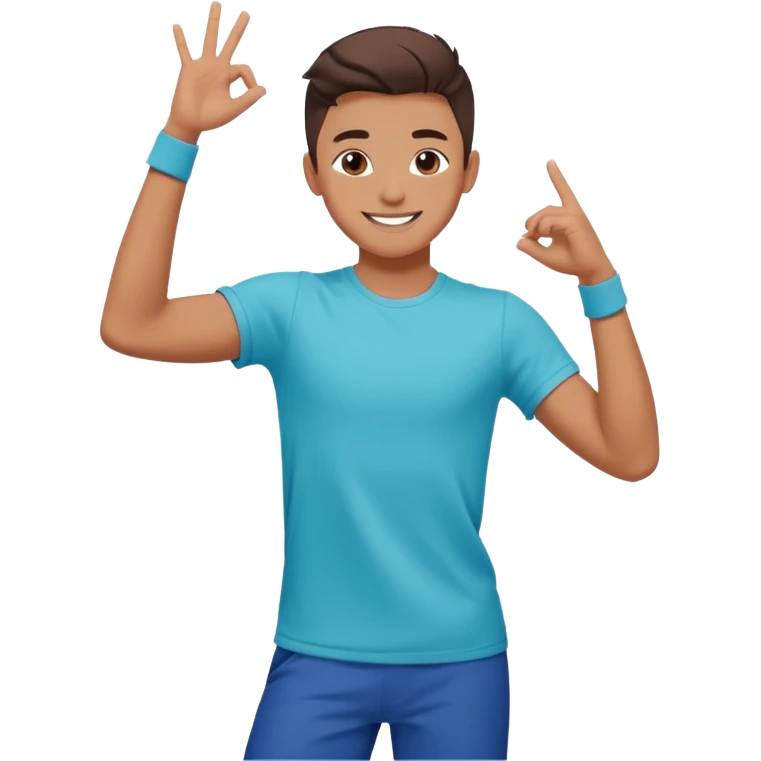 boy tiktok dance half body no tiktok logo emoji