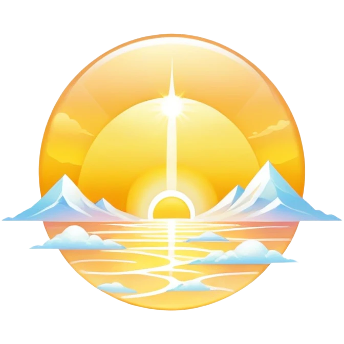 Epic complex detailed iridescent gradients white golden bright light solarpunk sunny aesthetic-scenery emoji