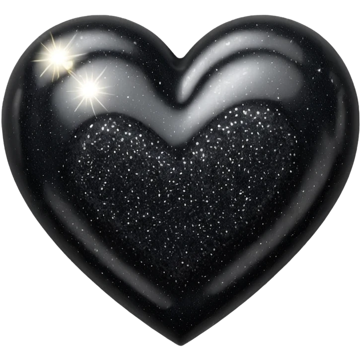 heart with black glitter, hearts emoji