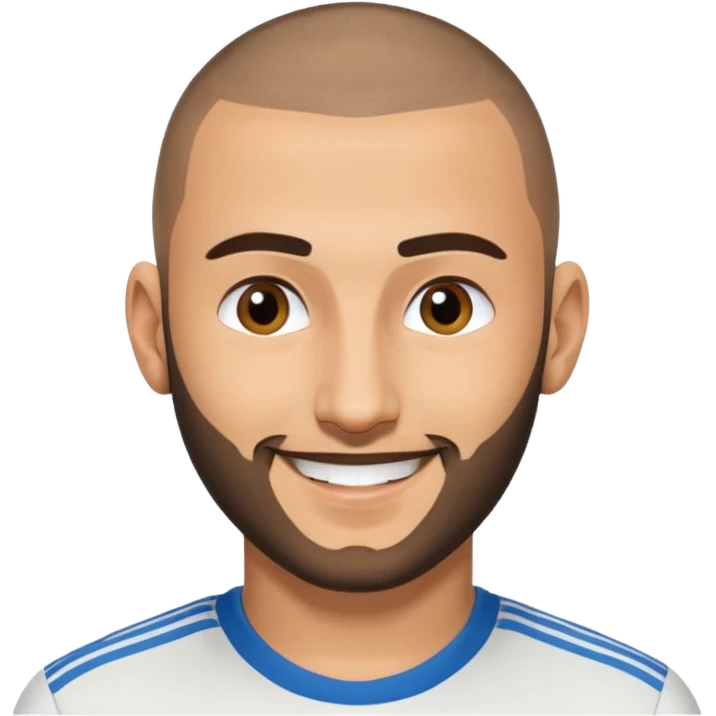 Karim Benzema with Buzzcut emoji