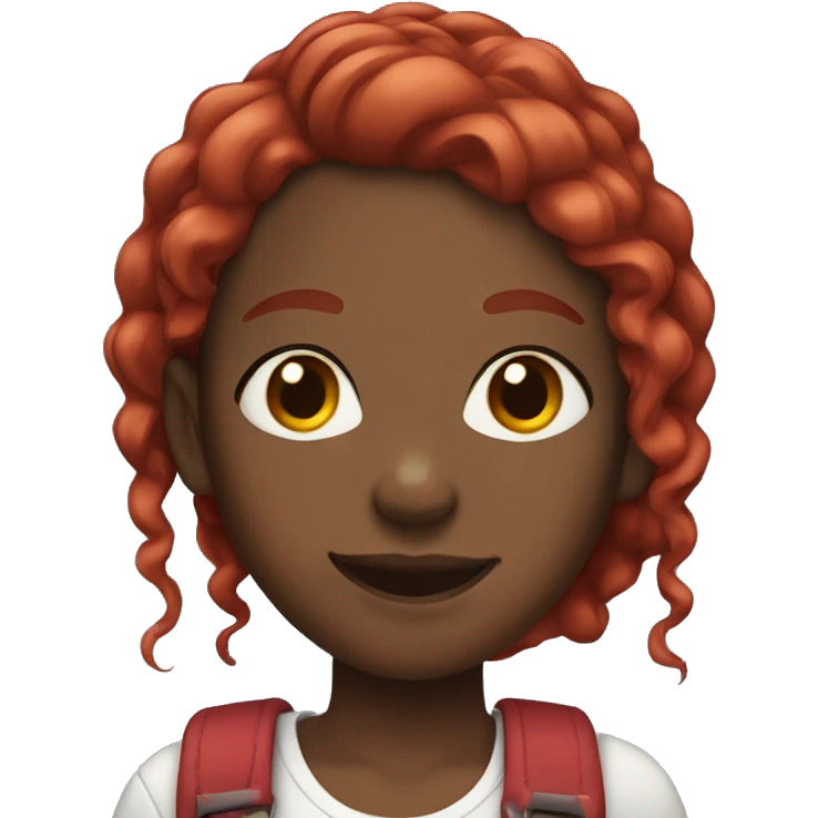 black girl with red hair and braces  emoji