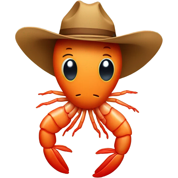 Shrimp with a cowboy hat emoji