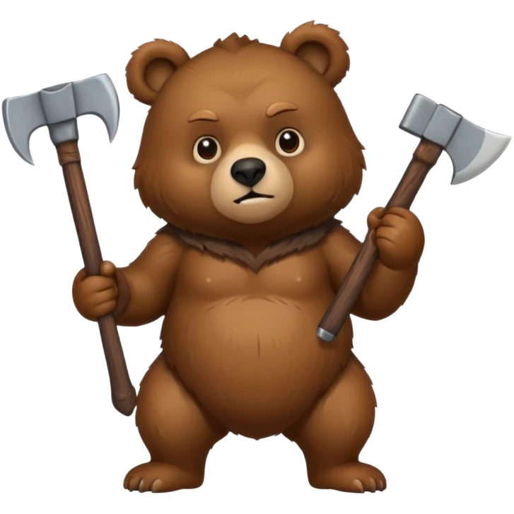 a bear with an axe  emoji