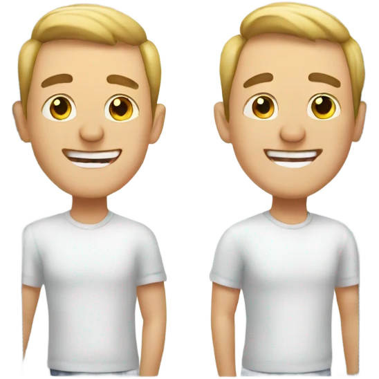 white happy man looking at himself in the mirror emoji