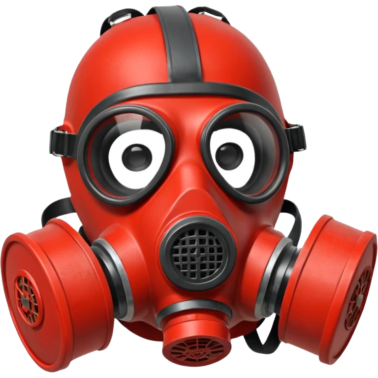 Red gas mask emoji