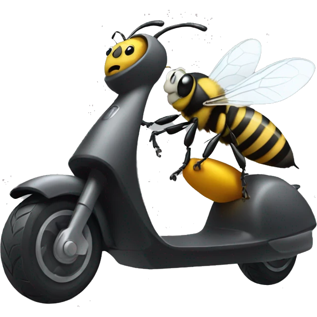 Bee on e-scooter emoji