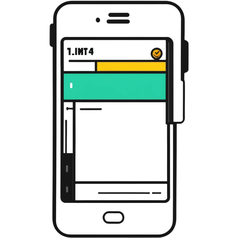 smartphone with schedule app interface emoji