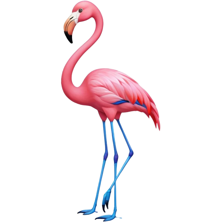 blue flamingo emoji