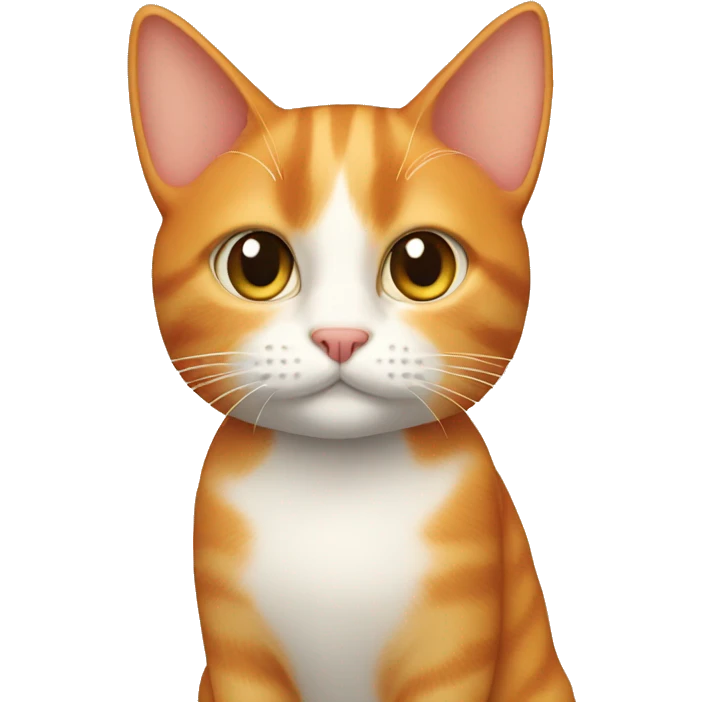 Ginger cat peach emoji