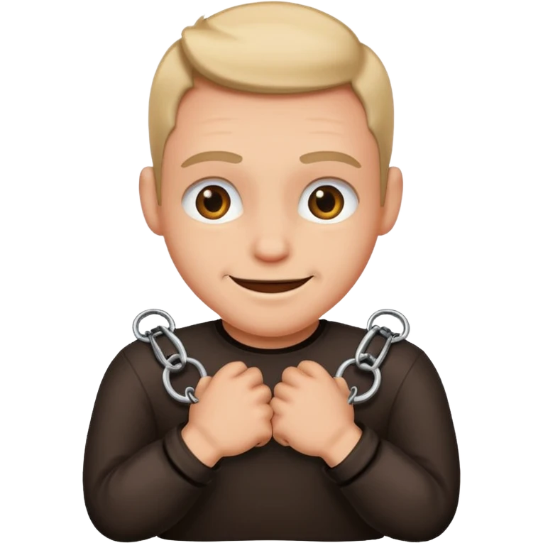 handcuffed person with a sly grin emoji