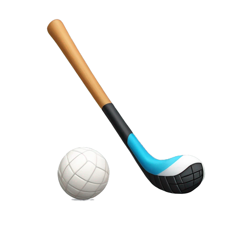 Field Hockey stick and ball emoji
