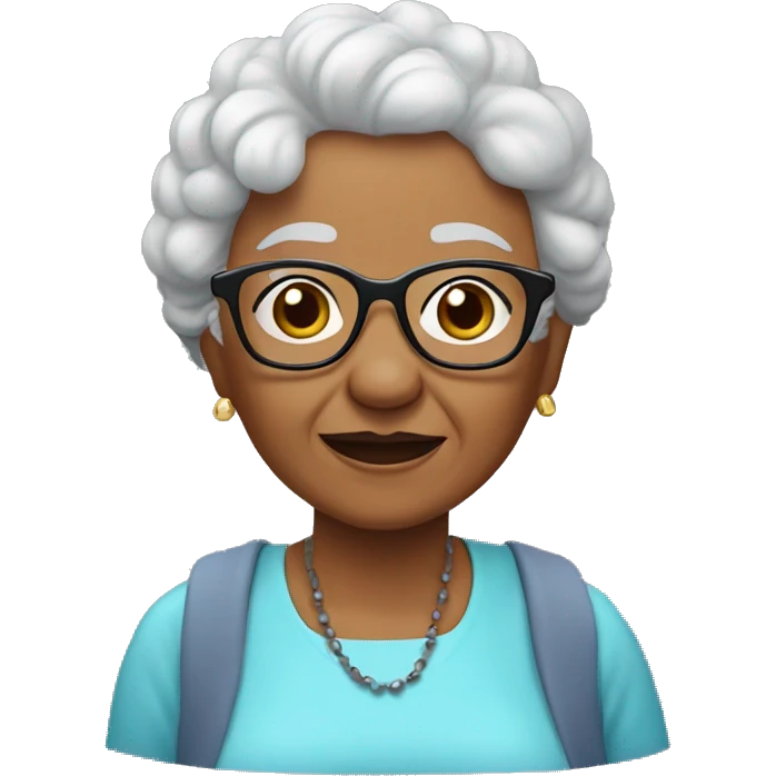 Grandma with glasses ￼ emoji