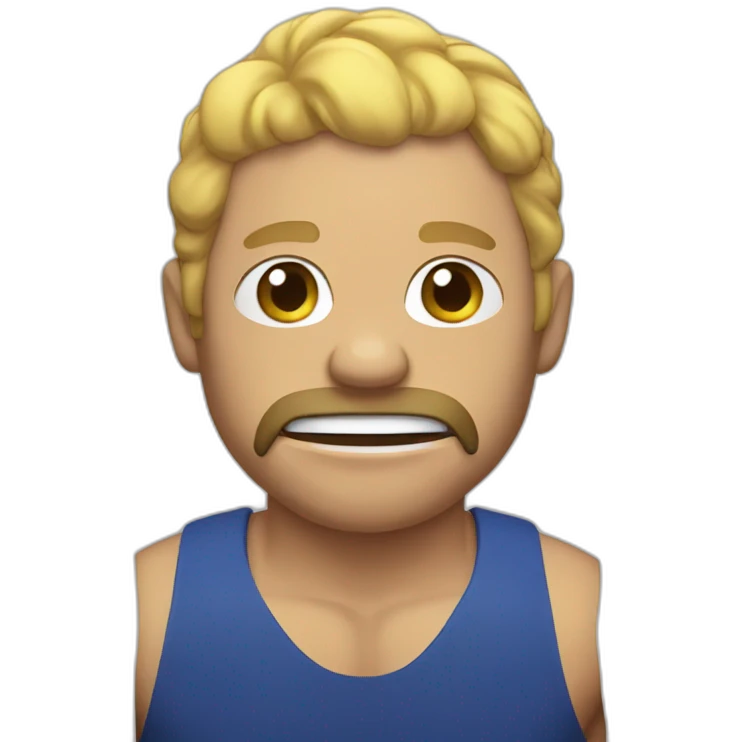 wrestling while clapping lips together emoji