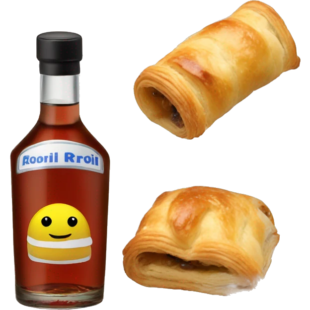Small vodka and rollini puff pastry emoji