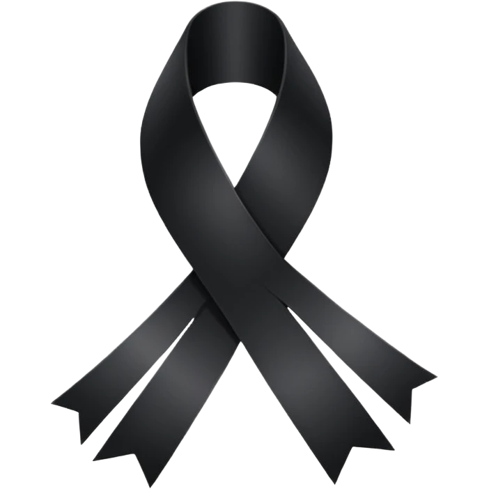 Ruban noir croisé avec 1 boucle comme celui de Crans Montana emoji