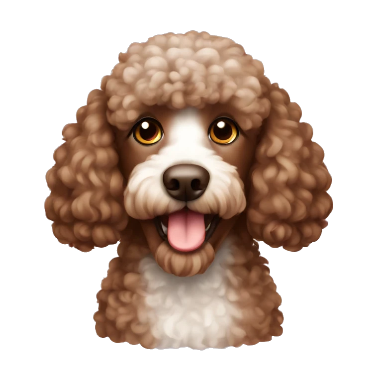 brown poodle emoji