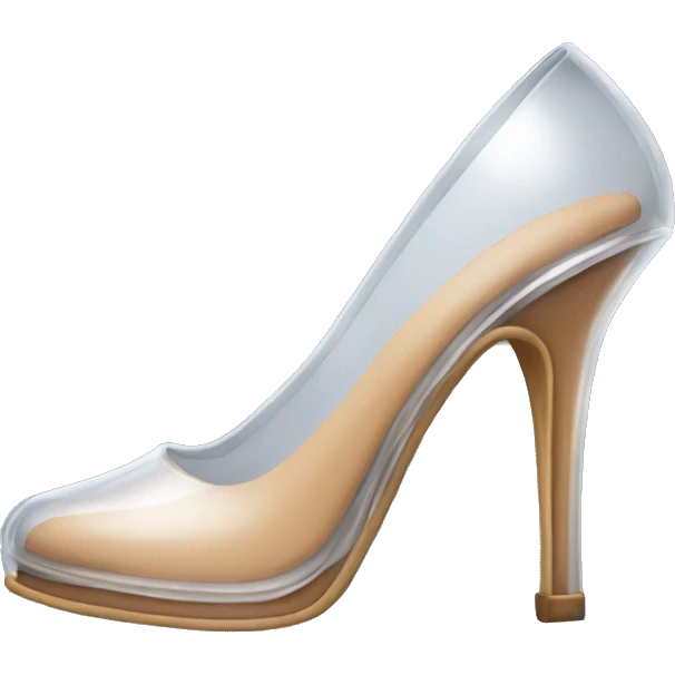 Woman wearing transparent high heels emoji