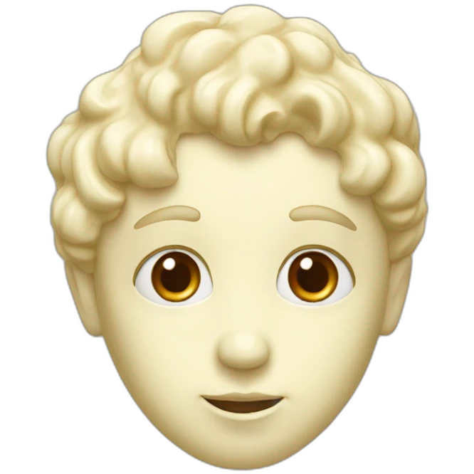 white chocolate with face emoji
