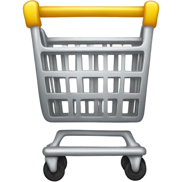 Empty silver shopping cart emoji