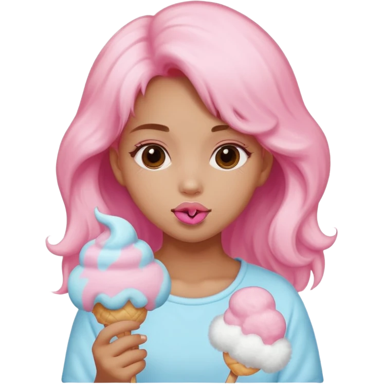 cotton candy girl emoji