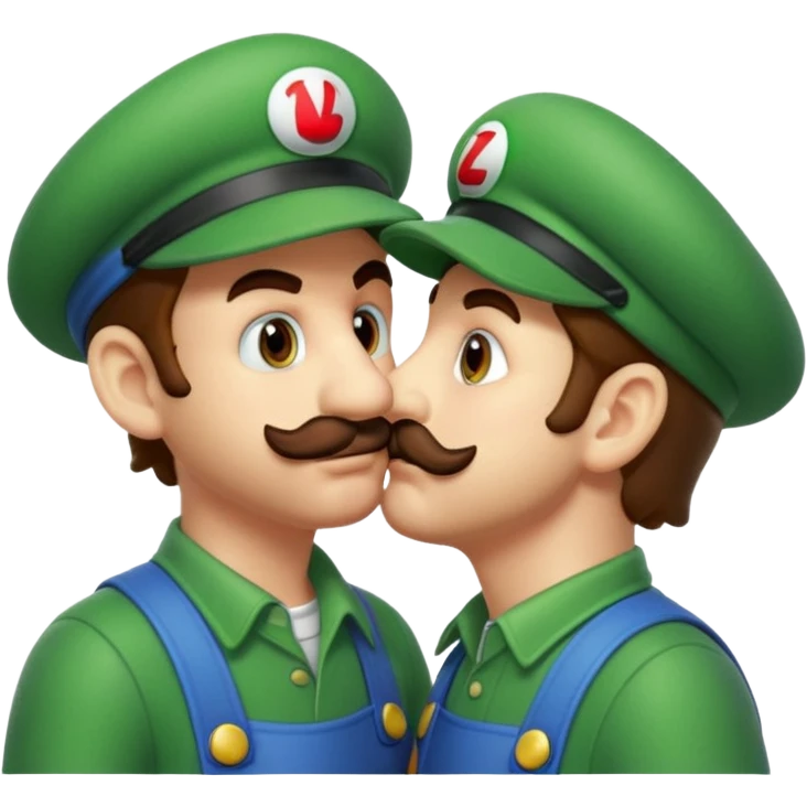 mario and luigi kissing emoji