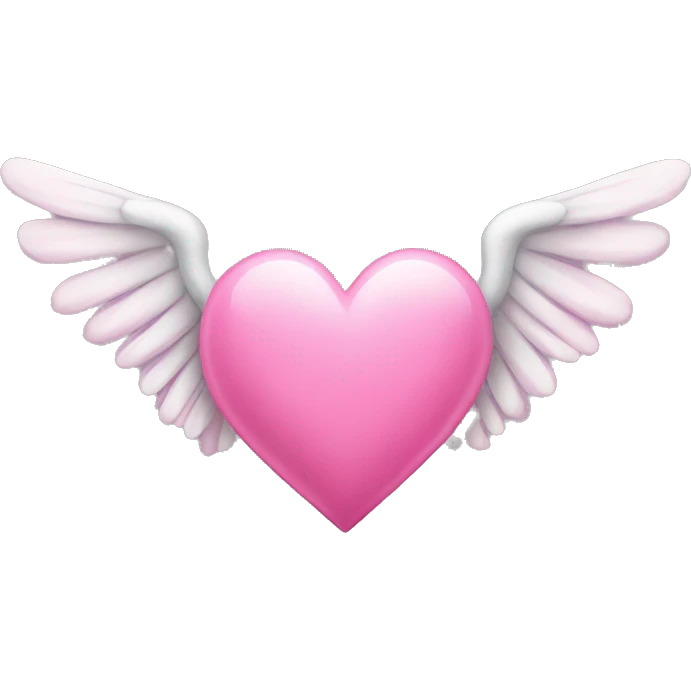 Pink heart with wings  emoji