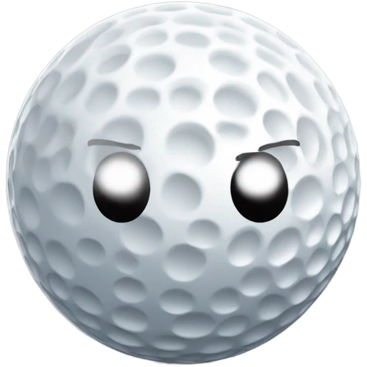 Golf ball with a tick emoji