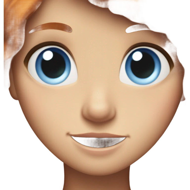 girl with red hair and freckles and blue eyes sticking out tongue  emoji