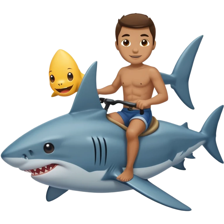 Me riding a shark emoji