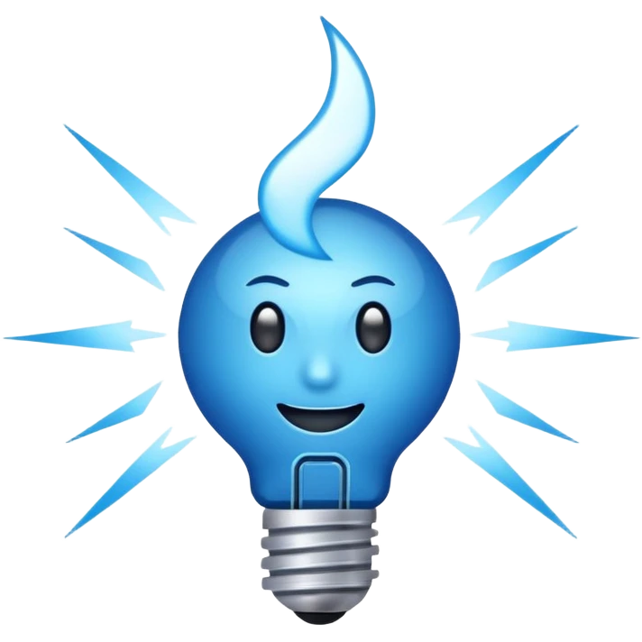 genera un razo de electricida azul emoji