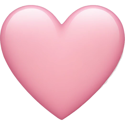 Soft pink heart emoji