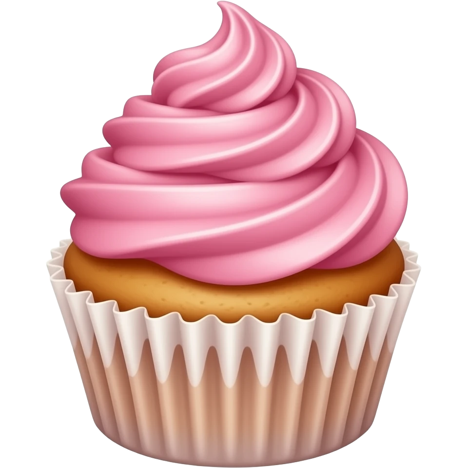 Cupcake with pink icing emoji