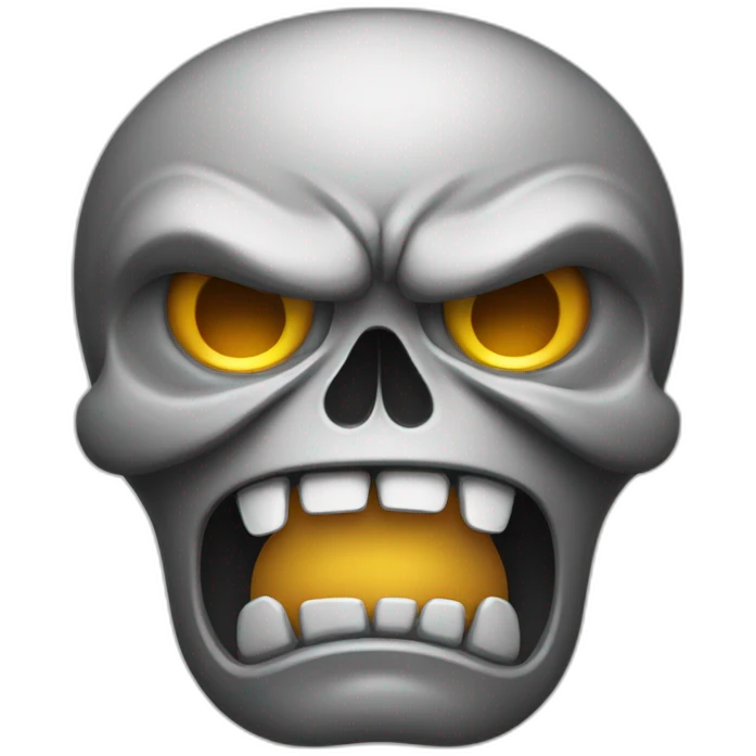 angry cry skull upside-down face emoji emoji
