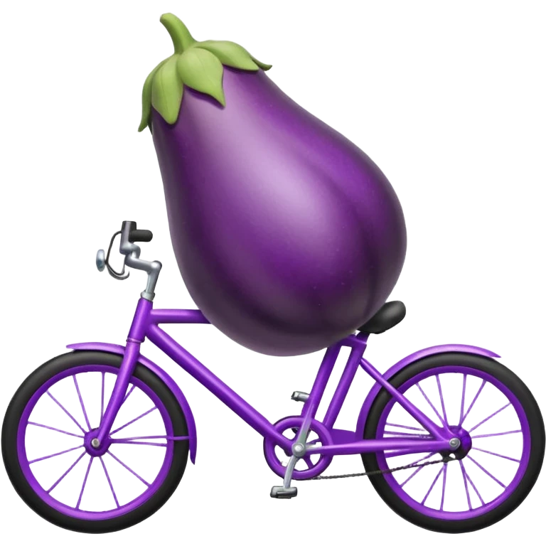 Eggplant riding a bike emoji