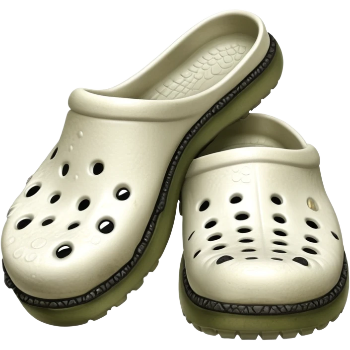 White dirty crocs  emoji