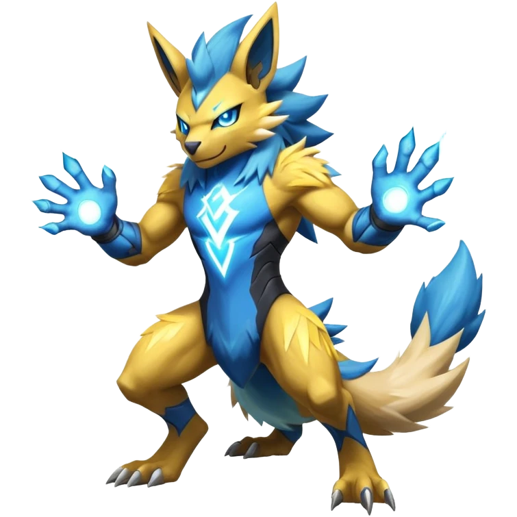 Shiny Epic Badass Manectric-Zeraora-hybrid (Full body) emoji