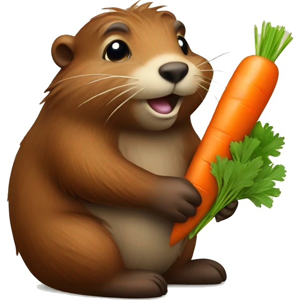 beaver with carrot emoji