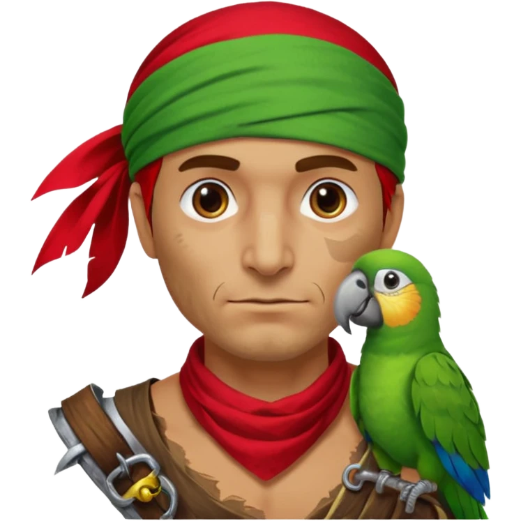 pirate and parrot emoji