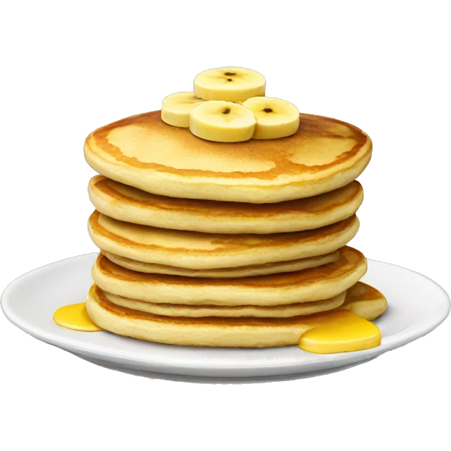 Pancakes with banana emoji
