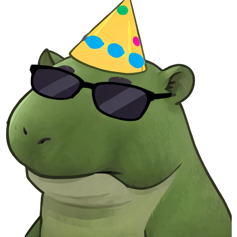 Drunk capybara emoji